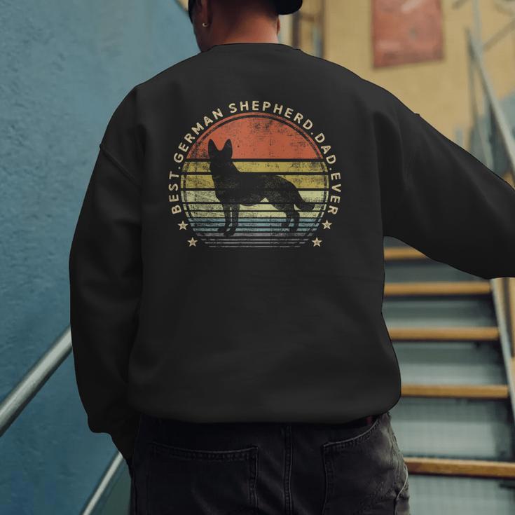 Best German Shepherd Dad Ever Daddy Dog Lover Owner Men's Sweatshirt Back Print