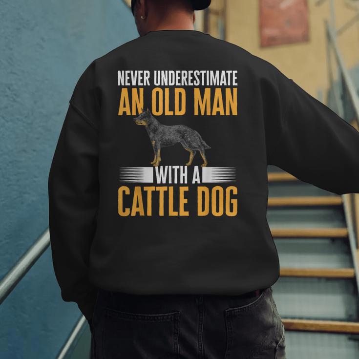 Blue Heeler Dad Australian Cattle Dog Men Men's Sweatshirt Back Print