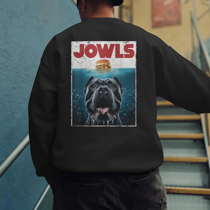 Cane Corso Jowls Top Drool Burger Dog Mom Dog Dad Men's Sweatshirt Back Print