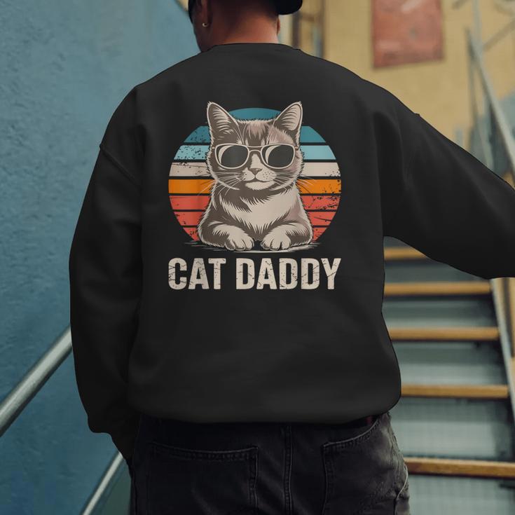 Cat Daddy Shirt Men Cat Lover Dad Fathers Day Men's Sweatshirt Back Print