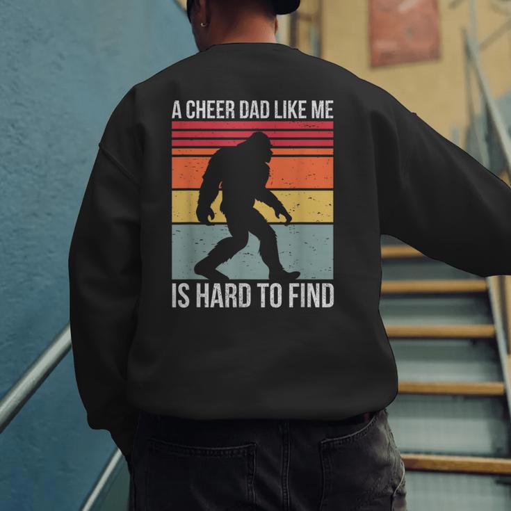 Cheer Dad Cheerleading Bigfoot Men's Sweatshirt Back Print