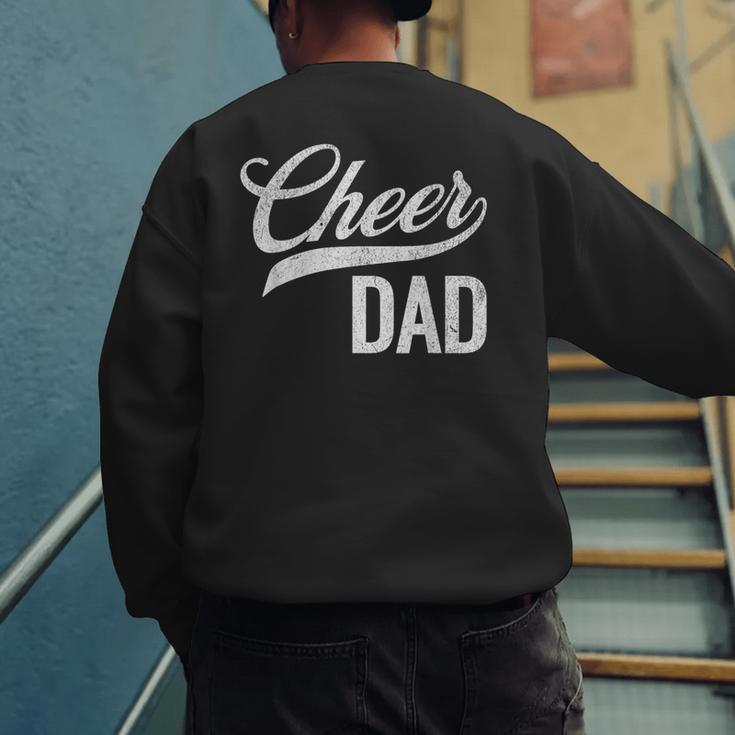 Cheer Dad Green Cheerleading Matching Parents Men's Sweatshirt Back Print
