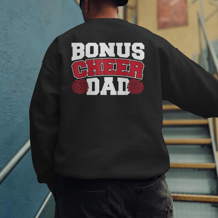 Cheer Stepdad Bonus Cheer Dad Red Men's Sweatshirt Back Print Cheer Stepdad Bonus Cheer Dad Red Men's Sweatshirt Back Print
