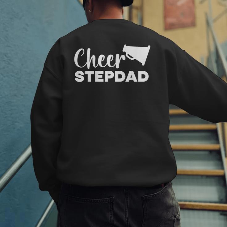 Cheer Stepdad Cheerleading Step Dad Cheerleader Stepfather Men's Sweatshirt Back Print