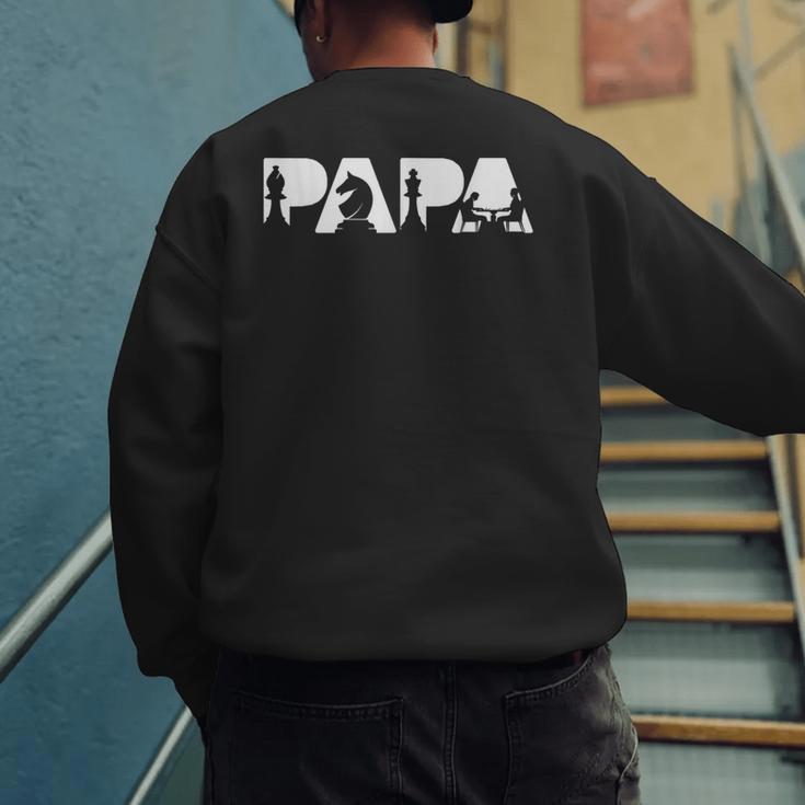 Chess Father Dad Chess Father T-Shirt Men's Sweatshirt Back Print