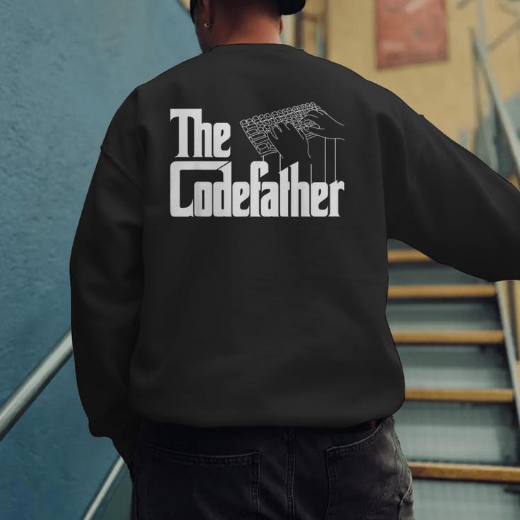The Code Father Computer Coder Dad Programmer Men's Sweatshirt Back Print