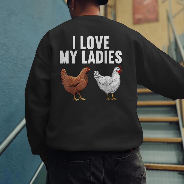 Cool Chicken Art For Men Women Dad Rooster Chicken Farmer Men's Sweatshirt Back Print Cool Chicken Art For Men Women Dad Rooster Chicken Farmer Men's Sweatshirt Back Print