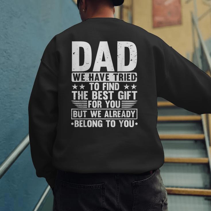Cool Dad Art For Father Dad Stepfather From Son Daughter Men's Sweatshirt Back Print