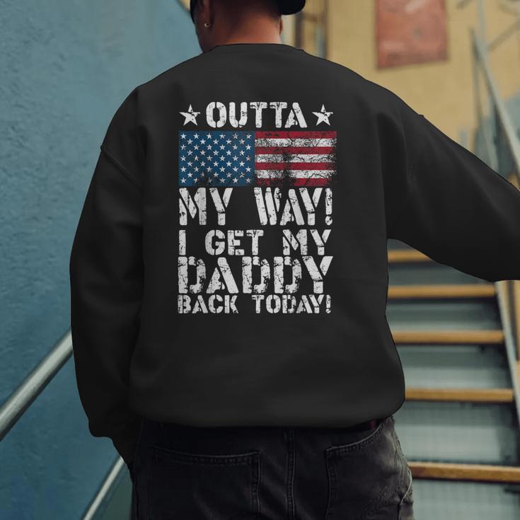 Cool I Get My Daddy Back Today Military Child Small Men's Sweatshirt Back Print Cool I Get My Daddy Back Today Military Child Small Men's Sweatshirt Back Print