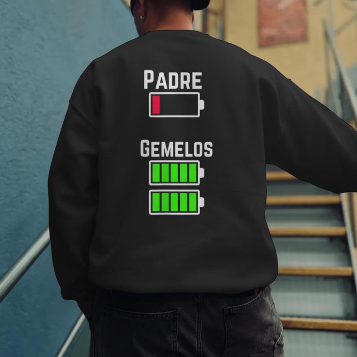 Cufflinks Battery Filled Tired Dad Low Battery Charge Men's Sweatshirt Back Print