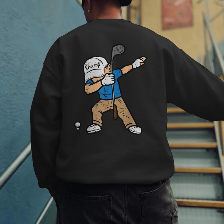 Dabbing Golfer Golfing Golfer Dad Men Boys Kids Youth Men's Sweatshirt Back Print Dabbing Golfer Golfing Golfer Dad Men Boys Kids Youth Men's Sweatshirt Back Print