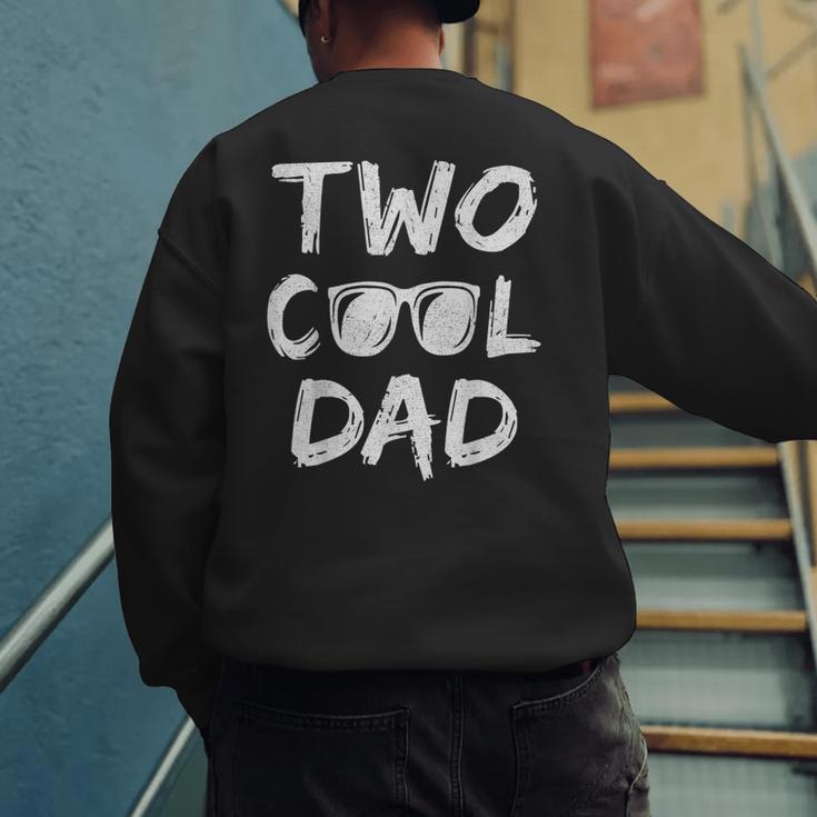 Dad Of The Birthday Boy Two Cool 2nd Bday Family Matching Men's Sweatshirt Back Print
