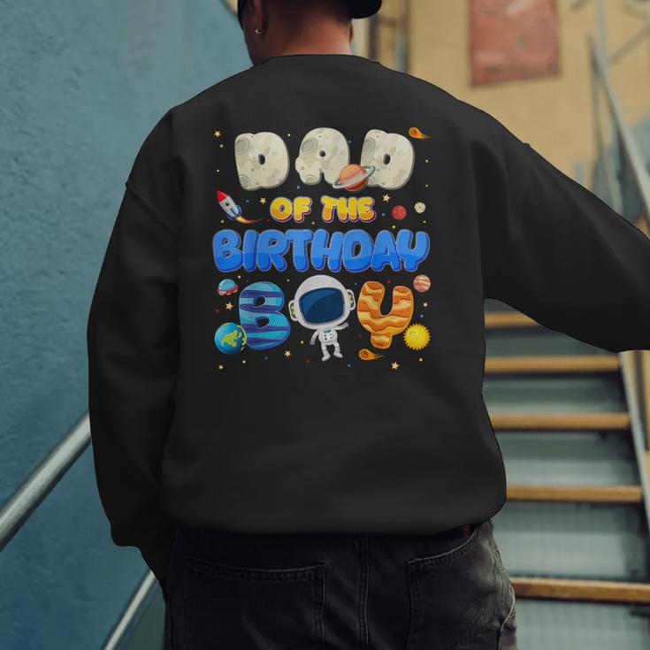 Dad Of The Birthday Boy Two The Moon Space Family Matching Men's Sweatshirt Back Print