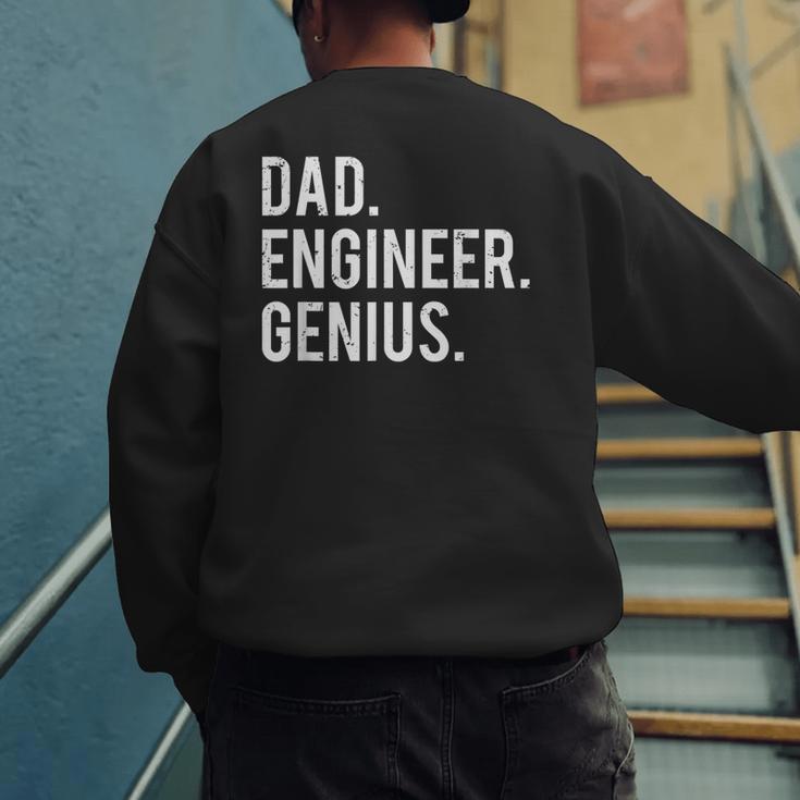 Dad Engineer Genius Cute Engineering Father Men's Sweatshirt Back Print