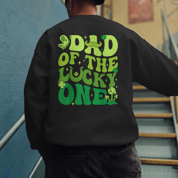 Dad Of The Lucky One Saint Patrick's Day Children Birthday Men's Sweatshirt Back Print