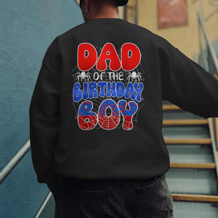 Dad And Mom Birthday Boy Spider Family Matching Men's Sweatshirt Back Print Dad And Mom Birthday Boy Spider Family Matching Men's Sweatshirt Back Print