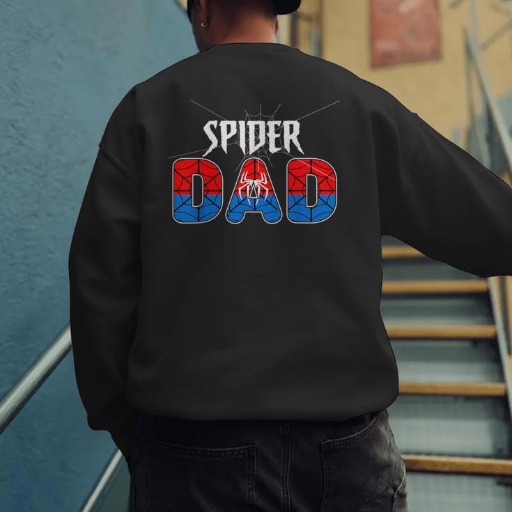 Dad And Mom Spider Family Matching Birthday Halloween Men's Sweatshirt Back Print Dad And Mom Spider Family Matching Birthday Halloween Men's Sweatshirt Back Print