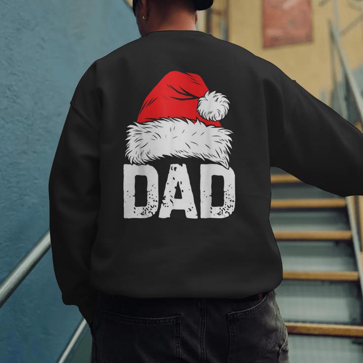 Dad Santa Christmas Family Matching Pajamas Papa Xmas Father Short Sleeve Men's Sweatshirt Back Print Dad Santa Christmas Family Matching Pajamas Papa Xmas Father Short Sleeve Men's Sweatshirt Back Print