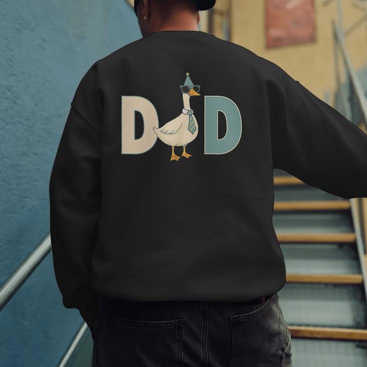 Dad Silly Goose 1st Birthday Family Matching Pocket Men's Sweatshirt Back Print Dad Silly Goose 1st Birthday Family Matching Pocket Men's Sweatshirt Back Print