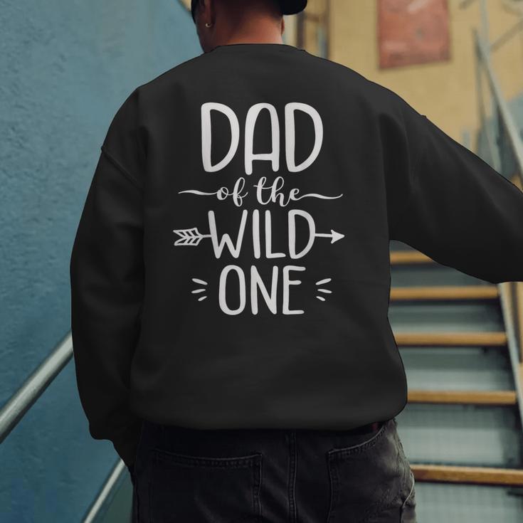 Dad Of The Wild One Shirt 1st Birthday Safari Men's Sweatshirt Back Print