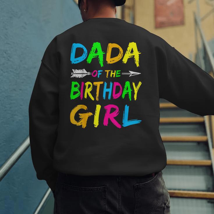 Dada Of The Birthday Girl Retro 80's Party Shirt Men's Sweatshirt Back Print Dada Of The Birthday Girl Retro 80's Party Shirt Men's Sweatshirt Back Print