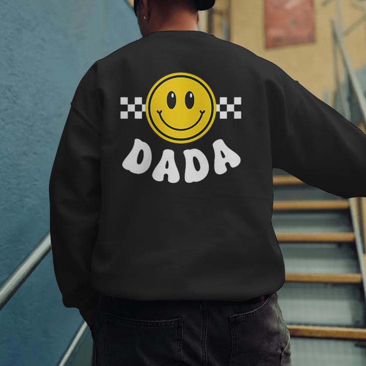 Dada One Happy Dude Birthday Theme 1st Family Matching Mom Men's Sweatshirt Back Print Dada One Happy Dude Birthday Theme 1st Family Matching Mom Men's Sweatshirt Back Print