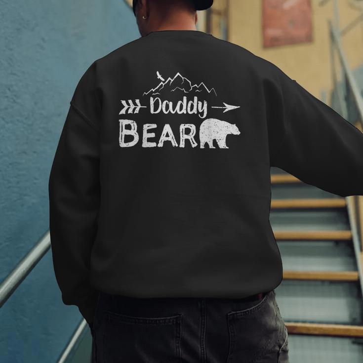 Daddy Bear Shirt Matching Family Mama Papa Bear Camping Men's Sweatshirt Back Print