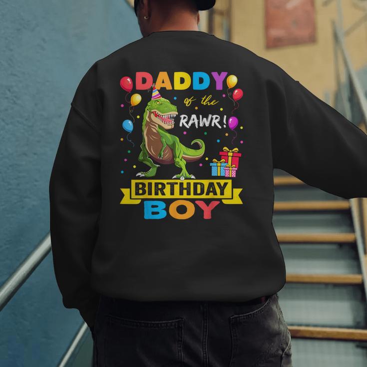 Daddy Dinosaur Shirt Cute Birthday Boy Family Apparel Men's Sweatshirt Back Print