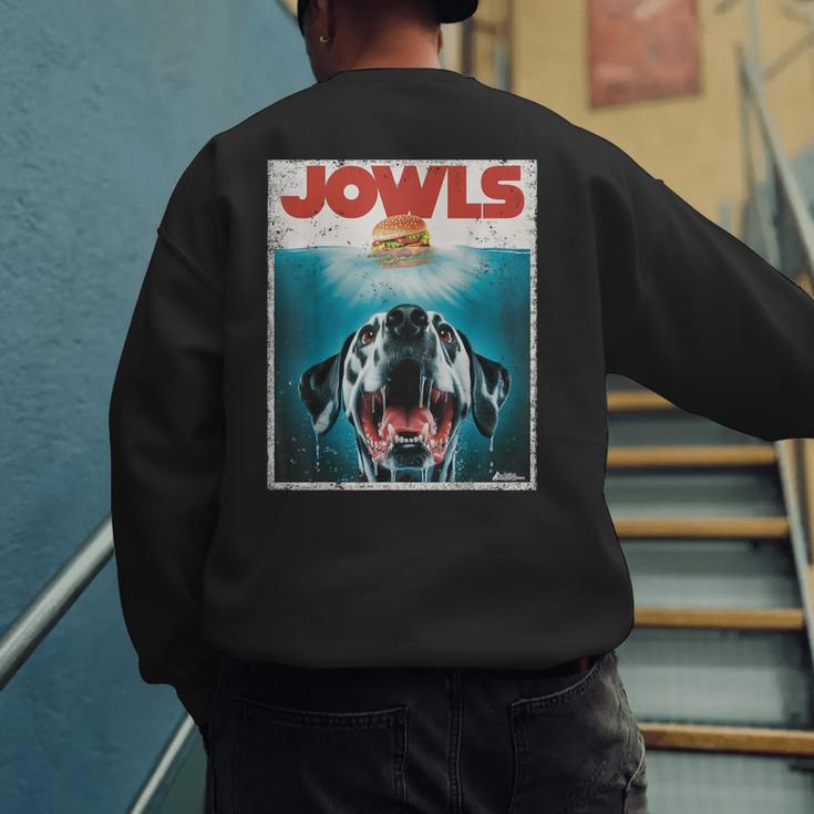 Dalmatian Jowls Cute Paws Spot Dog Mom Top Dog Dad Men's Sweatshirt Back Print