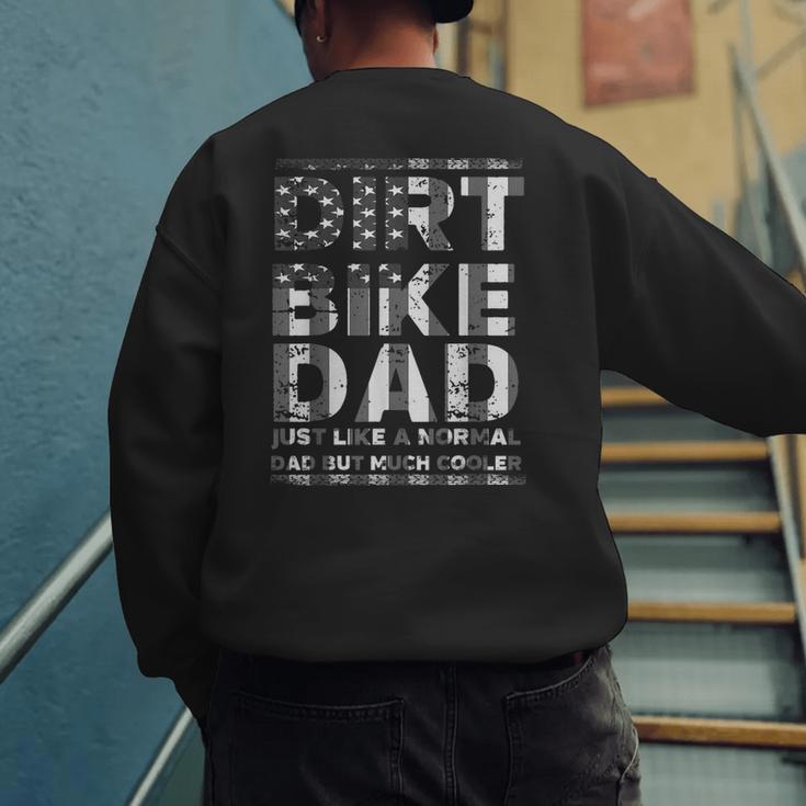 Dirt Bike DAD Bike Motocross Enduro US Flag Shirt T-Shirt Men's Sweatshirt Back Print