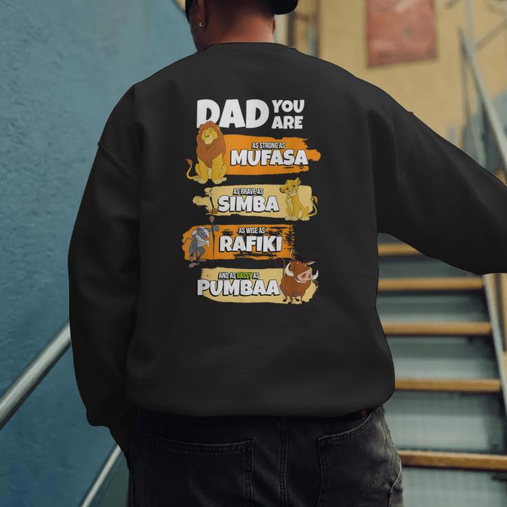 Disney The Lion King Dad You Are Word Stack Men's Sweatshirt Back Print