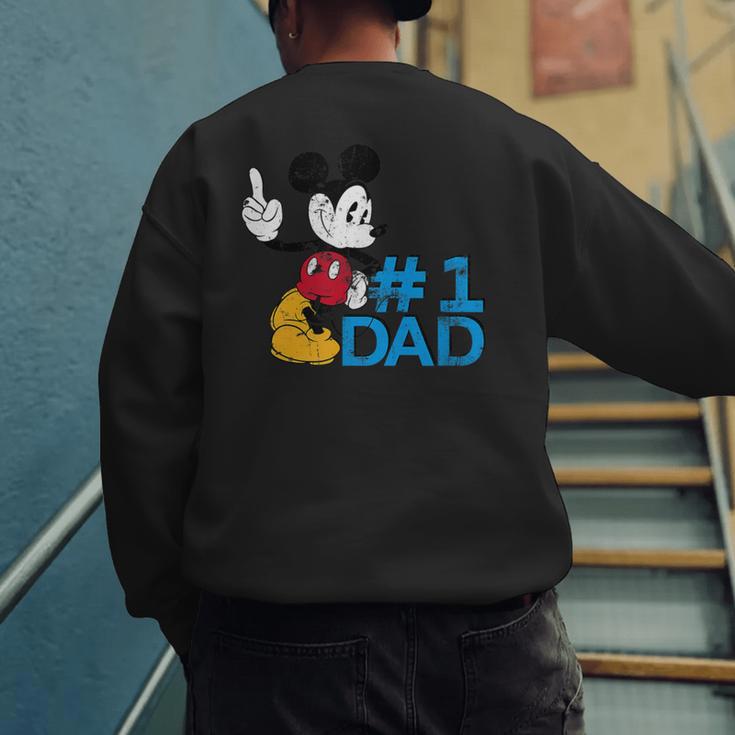 Disney Mickey Mouse Father's Day 1 Dad Men's Sweatshirt Back Print