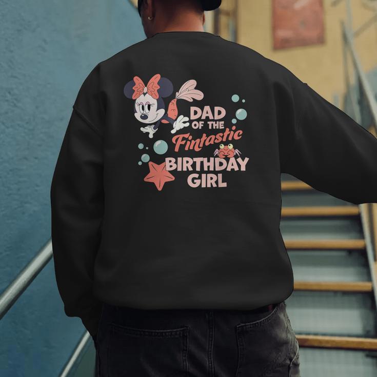 Disney Minnie Mouse Mermaid Dad Of The Birthday Girl Men's Sweatshirt Back Print