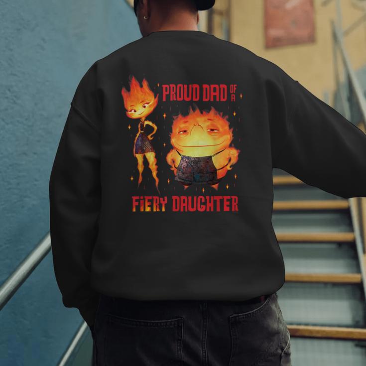 Disney And Pixar’s Elemental Proud Dad Of a Fiery Daughter Men's Sweatshirt Back Print