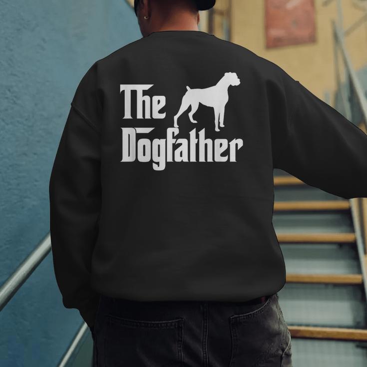 The DogfatherShirt Boxer Dog Lover Shirt For Men Dad Men's Sweatshirt Back Print