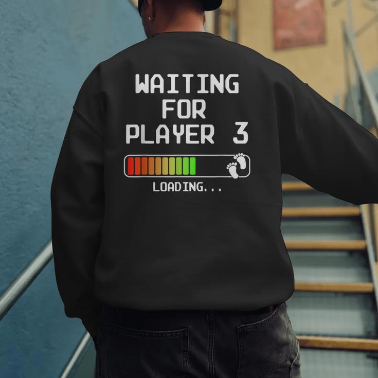 Expectant Dad To Be Gamer Pregnancy Announcement Player 3 Men's Sweatshirt Back Print