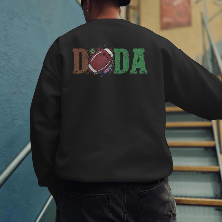 Football Dada 1st Birthday Men's Sweatshirt Back Print
