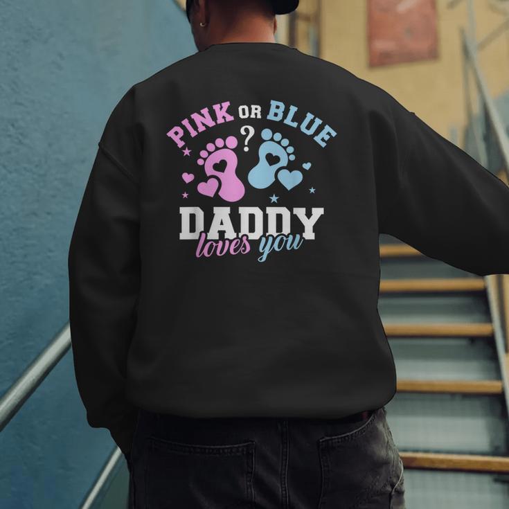 Gender Reveal Daddy Dad Men's Sweatshirt Back Print