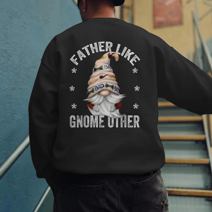 Grandpa Fathers Day Gnome For Men And Best Dad Pun Men's Sweatshirt Back Print
