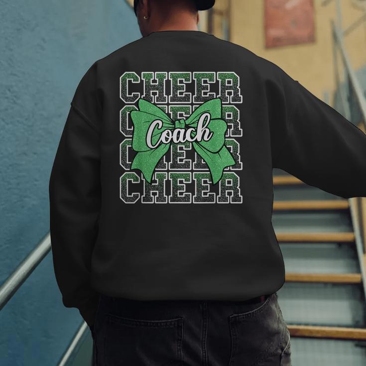 Green Sport Loud Proud Cheer Coach Dad Father's Day Men's Sweatshirt Back Print