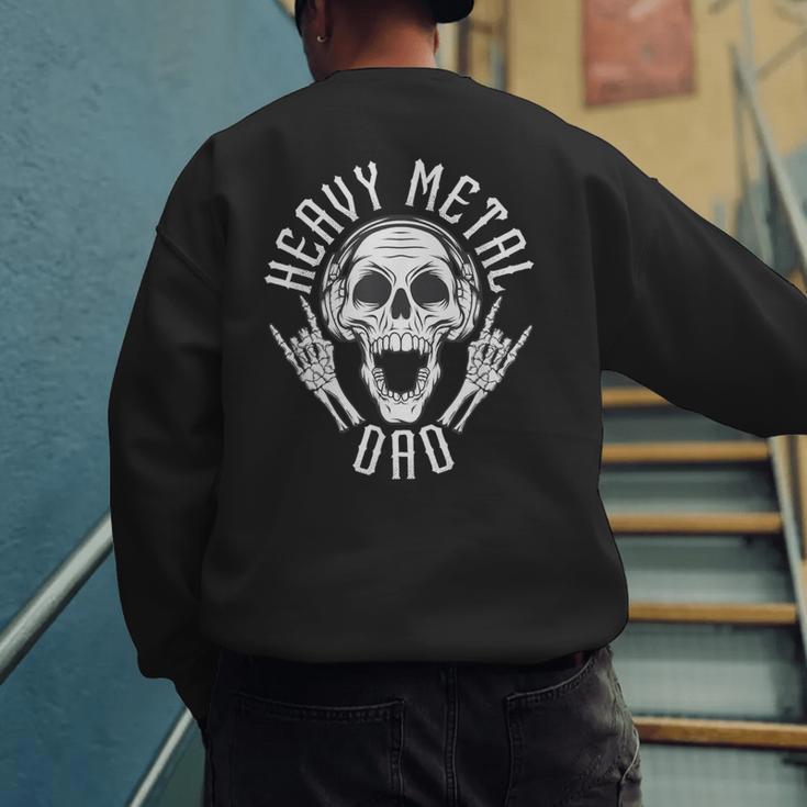 Heavy Metal Dad Shirt Rock Metalhead Heavy Metal Dad Men's Sweatshirt Back Print