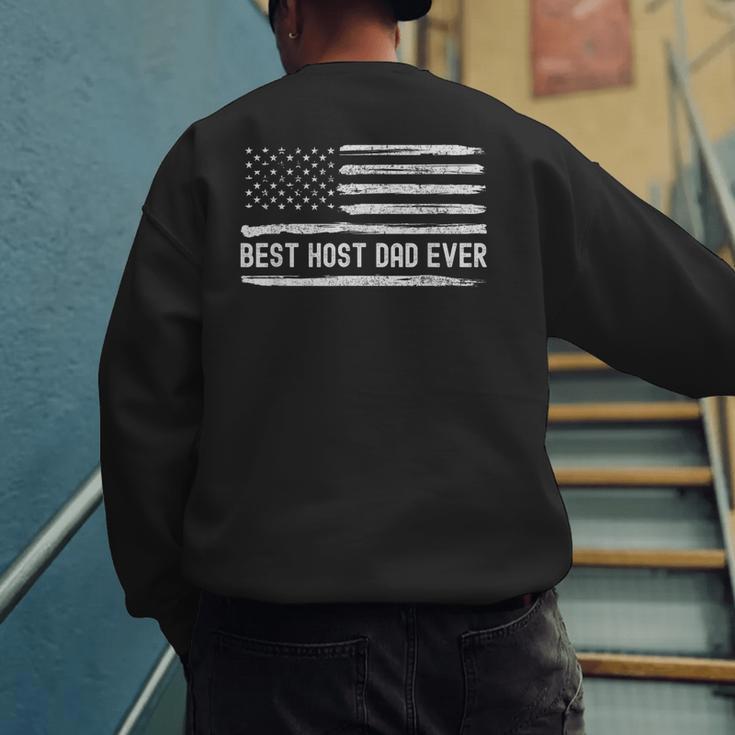 Host Dad Best Ever Flag Men's Sweatshirt Back Print Host Dad Best Ever Flag Men's Sweatshirt Back Print