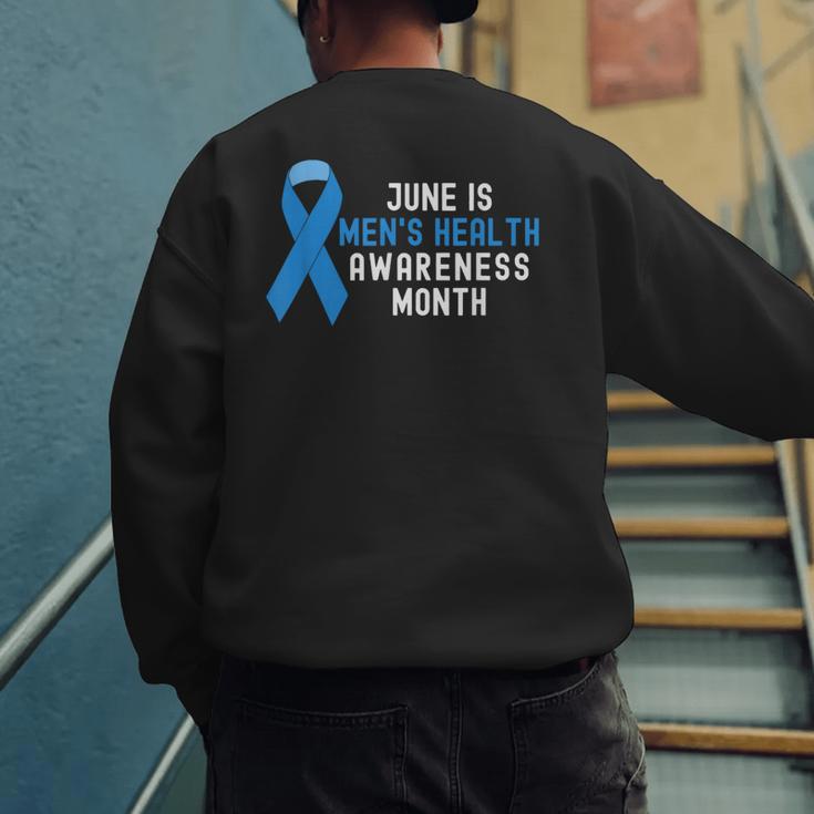 June Is Men’s Health Awareness Month Ribbon For Dad Grandpa Men's Sweatshirt Back Print