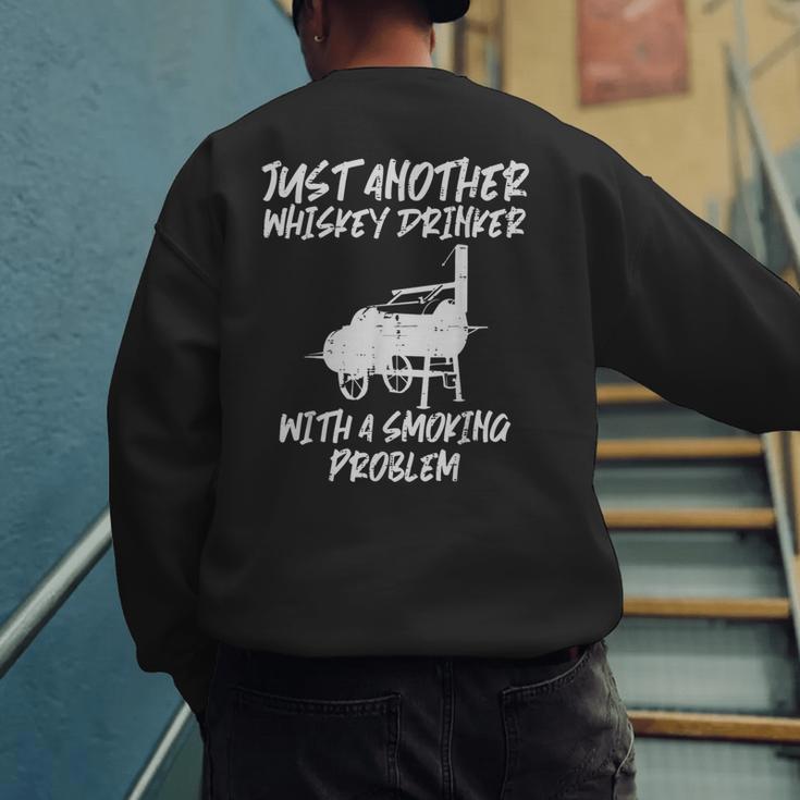 Just Another Bbq Grill Barbecue Meat Grilling Dad Men Men's Sweatshirt Back Print
