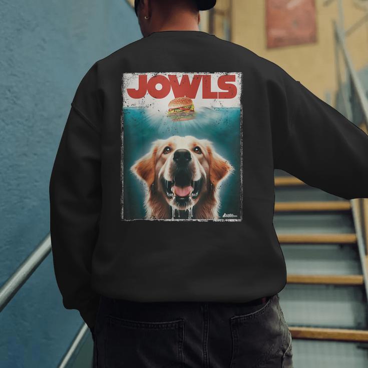 Light Golden Retriever Jowls Top Paws Cream Lab Dog Mom Dad Men's Sweatshirt Back Print