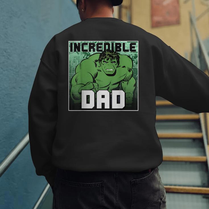 Marvel Comics Avengers Father's Day Hulk Incredible Dad Men's Sweatshirt Back Print