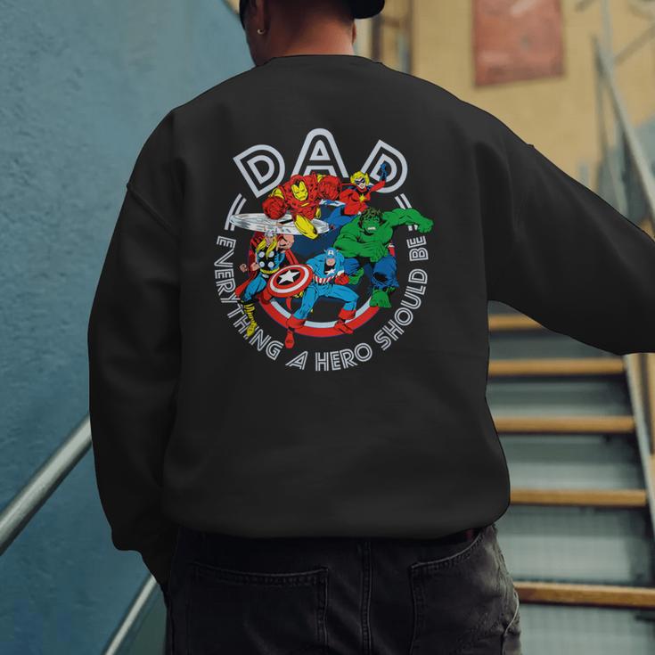 Marvel Comics Retro Classic Father's Day Avengers Hero Dad Men's Sweatshirt Back Print Marvel Comics Retro Classic Father's Day Avengers Hero Dad Men's Sweatshirt Back Print