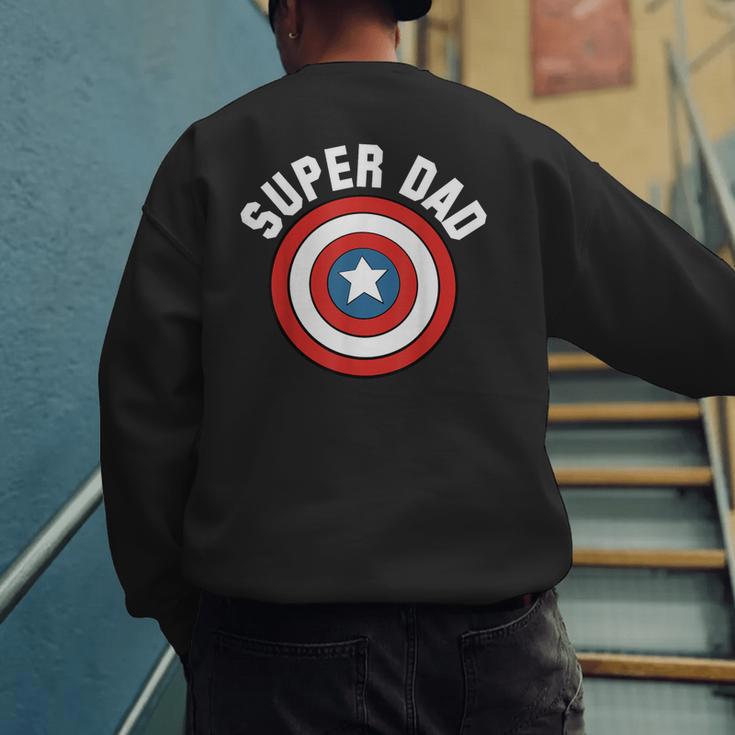 Marvel Father's Day Super Dad Captain America Shield Men's Sweatshirt Back Print