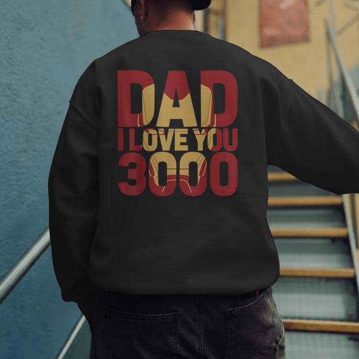 Marvel Iron Man Dad I Love You 3000 Text Fill Father's Day Small Men's Sweatshirt Back Print Marvel Iron Man Dad I Love You 3000 Text Fill Father's Day Small Men's Sweatshirt Back Print