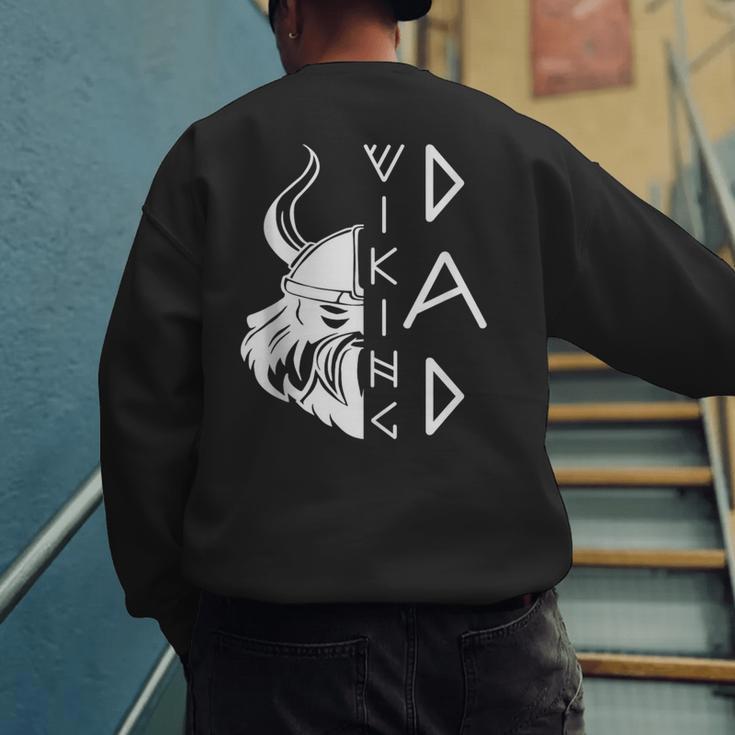 Men Celtic Norse Mythology Viking Dad Men's Sweatshirt Back Print